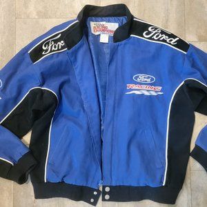 Vintage Cotton NASCAR Ford Racing Jacket sz L